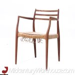 Niels Moller Model 62 Mid Century Danish Teak Captains Chairs - Pair