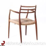 Niels Moller Model 62 Mid Century Danish Teak Captains Chairs - Pair