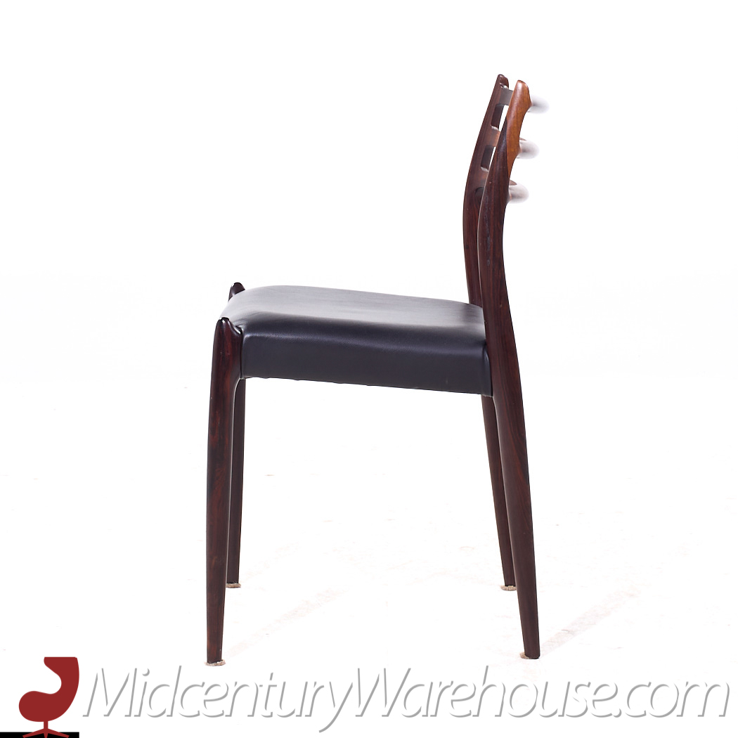 Niels Moller Models 78 & 62 Mid Century Danish Rosewood Dining Chairs - Set of 6