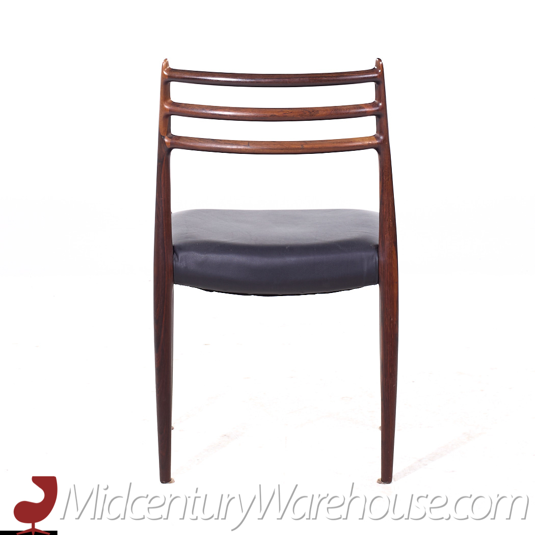 Niels Moller Models 78 & 62 Mid Century Danish Rosewood Dining Chairs - Set of 6