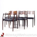 Niels Moller Models 78 & 62 Mid Century Danish Rosewood Dining Chairs - Set of 6