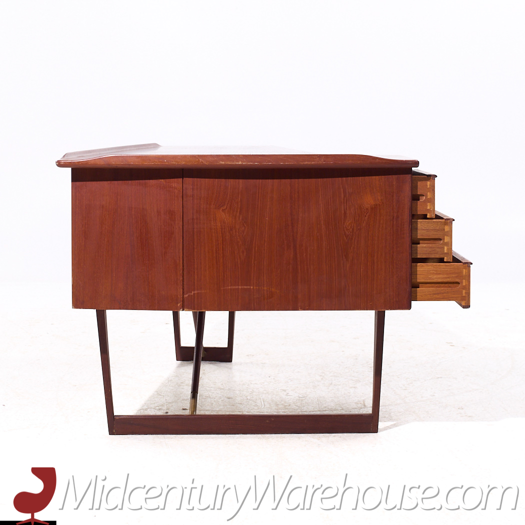 Peter Lovig Mid Century Danish Teak Boomerang Desk