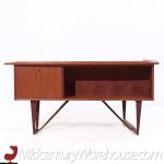 Peter Lovig Mid Century Danish Teak Boomerang Desk