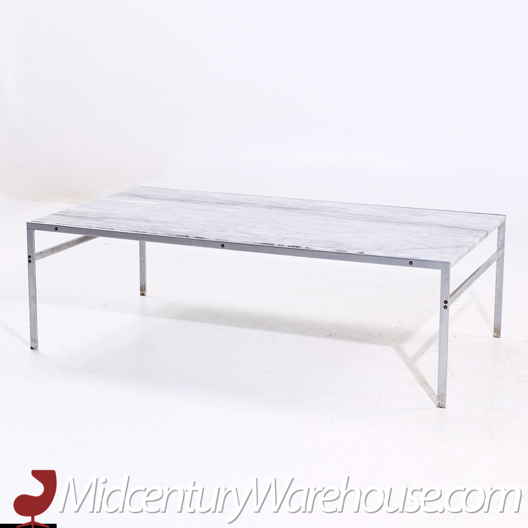 Preben Fabricius and Jørgen Kastholm for Bo-ex Bo 551 Mid Century Marble Coffee Table