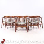 Svend Madsen Style Mid Century Danish Teak Dining Chairs - Set of 8