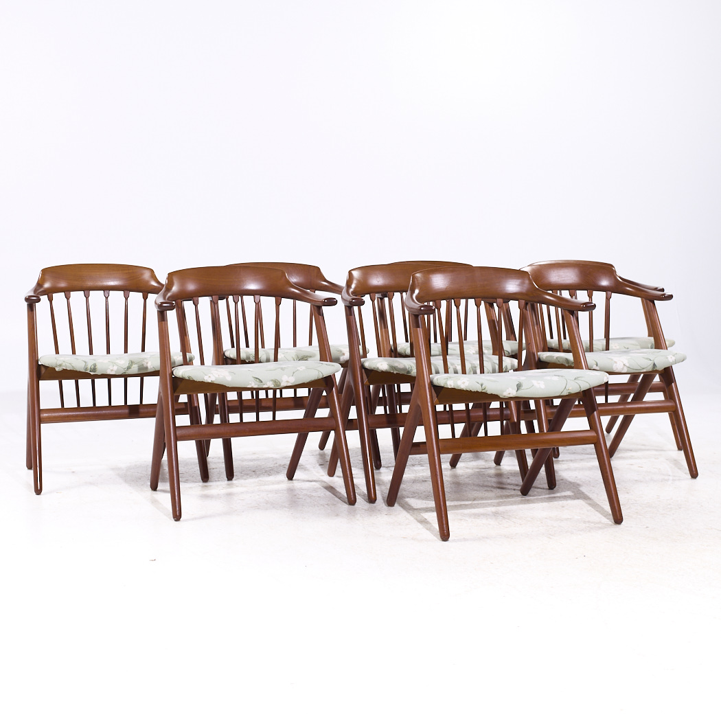 Svend Madsen Style Mid Century Danish Teak Dining Chairs - Set of 8