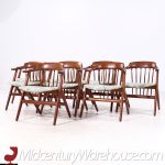 Svend Madsen Style Mid Century Danish Teak Dining Chairs - Set of 8