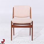 Arne Vodder for Sibast Elle and Ella Mid Century Teak Side and Captains Dining Chairs - Set of 6