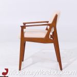 Arne Vodder for Sibast Elle and Ella Mid Century Teak Side and Captains Dining Chairs - Set of 6