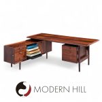 Arne Vodder for Sibast Model 209 Mid Century Rosewood Desk with Return | Mid Century Modern Furniture - Mid Century Furniture Chicago Arne Vodder for Sibast Model 209 Mid Century Rosewood Desk with Return