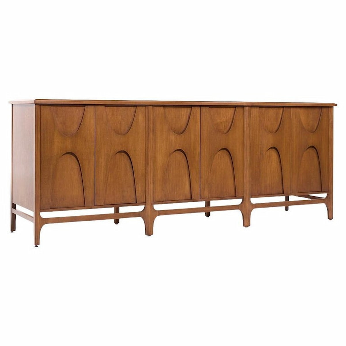Broyhill Brasilia Style Massive Custom Mid Century Walnut Credenza