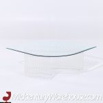 Charles Hollis Jones Mid Century Tambour Lucite Coffee Table