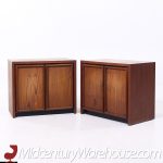 Dillingham Mid Century Pecky Cypress Nightstands - Pair