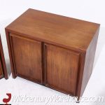 Dillingham Mid Century Pecky Cypress Nightstands - Pair