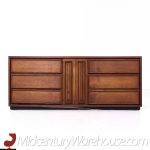 Dillingham Mid Century Pecky Cypress Lowboy Dresser