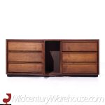 Dillingham Mid Century Pecky Cypress Lowboy Dresser