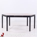 Edward Wormley for Dunbar Mid Century Hexagonal Rosewood and Ebonized Mahogany Expanding Dining Table with 2 Leaves