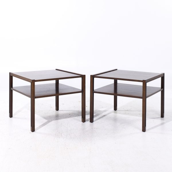 Edward Wormley for Dunbar Mid Century Mahogany End Tables - Pair