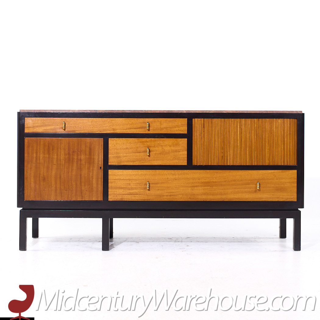 Edward Wormley for Dunbar Model 5466 Mid Century Tambour Door Credenza