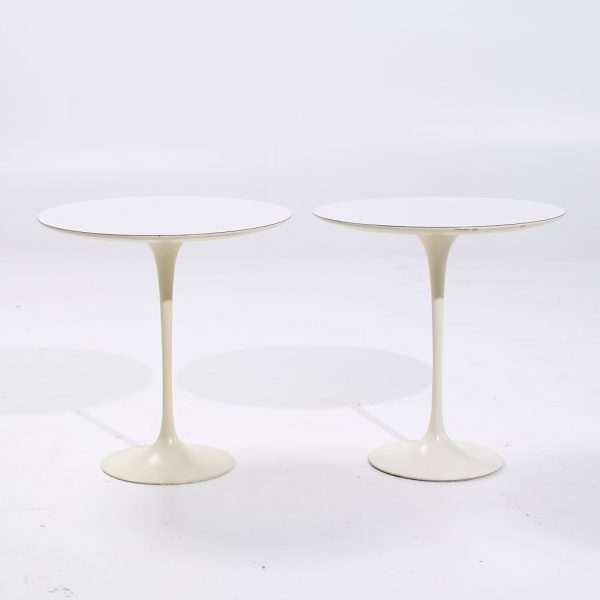 Eero Saarinen for Knoll Mid Century Tulip Side Tables - Pair