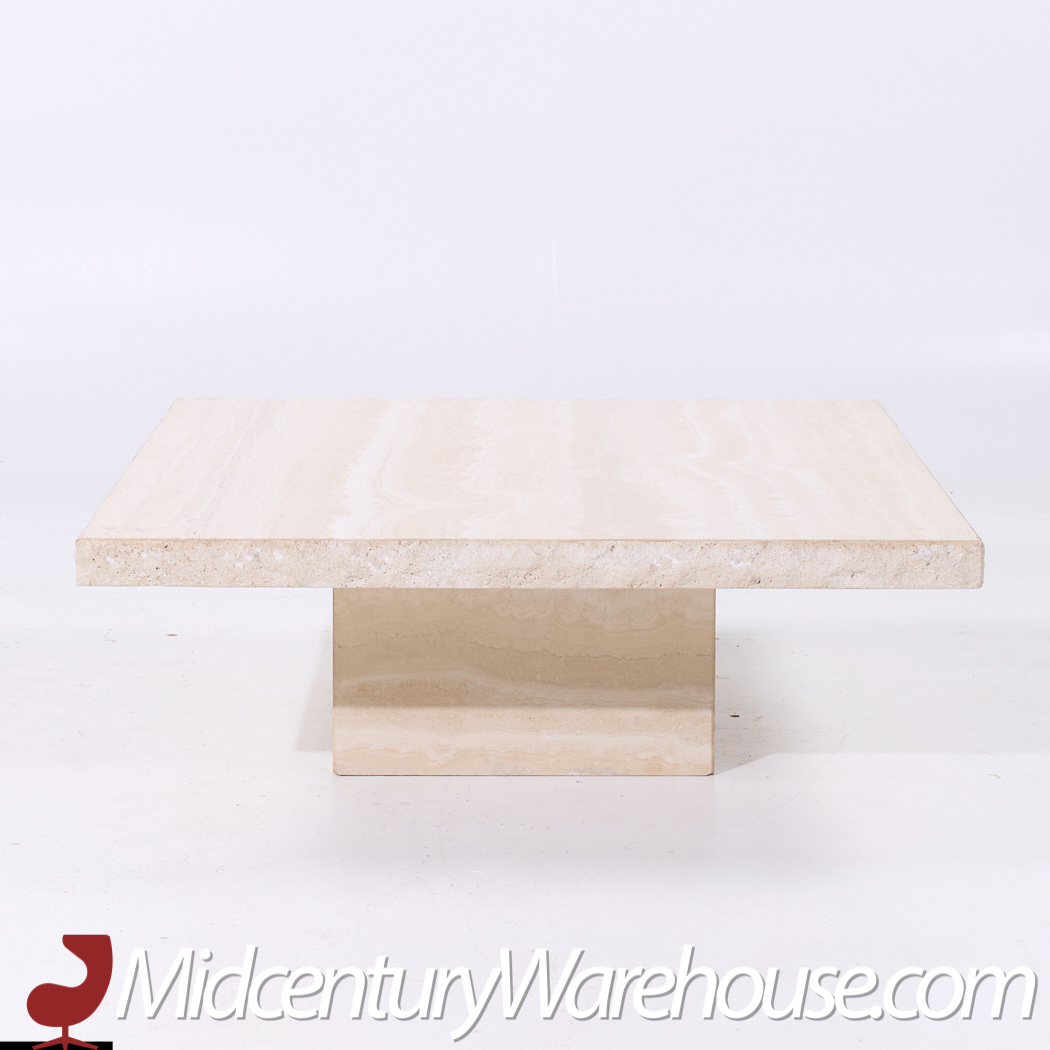 Ello Style Mid Century Travertine Coffee Table