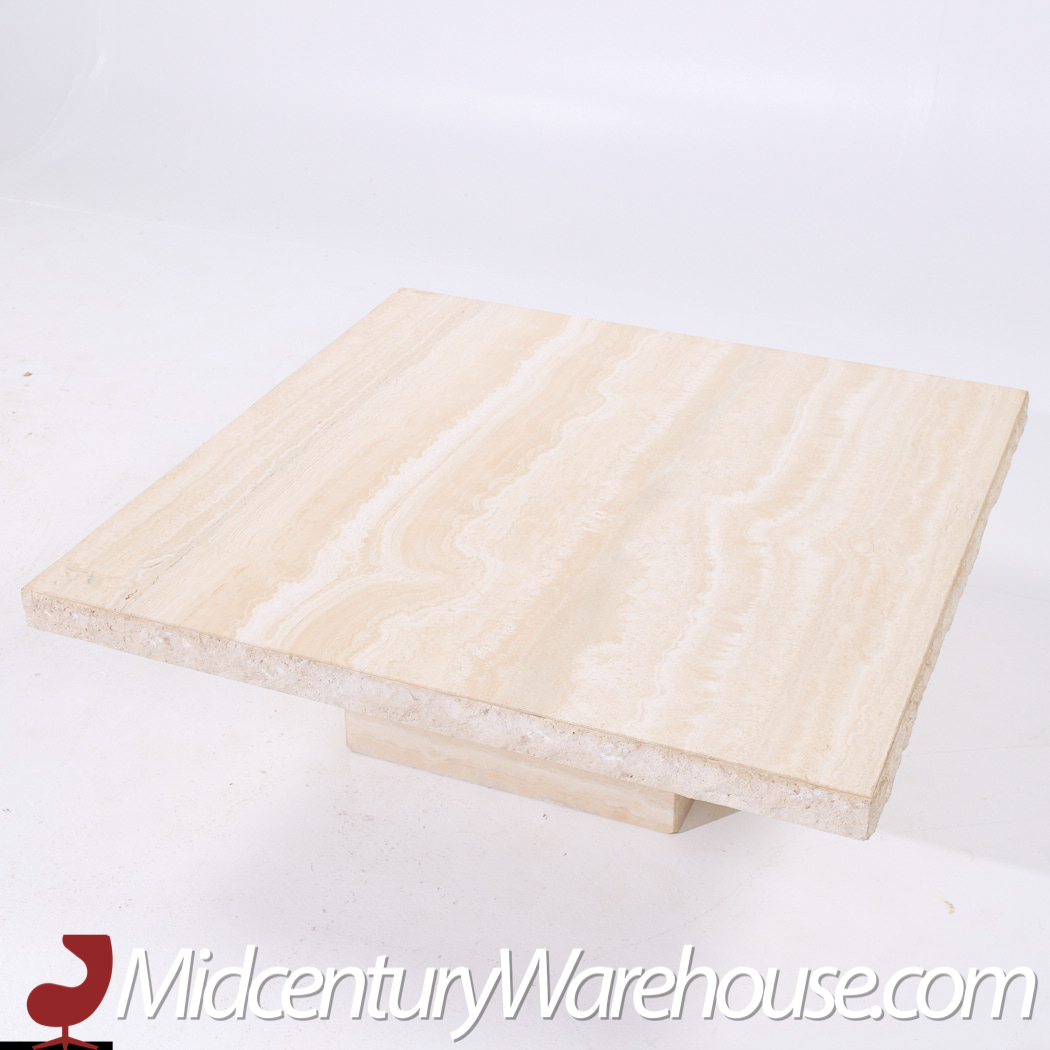 Ello Style Mid Century Travertine Coffee Table