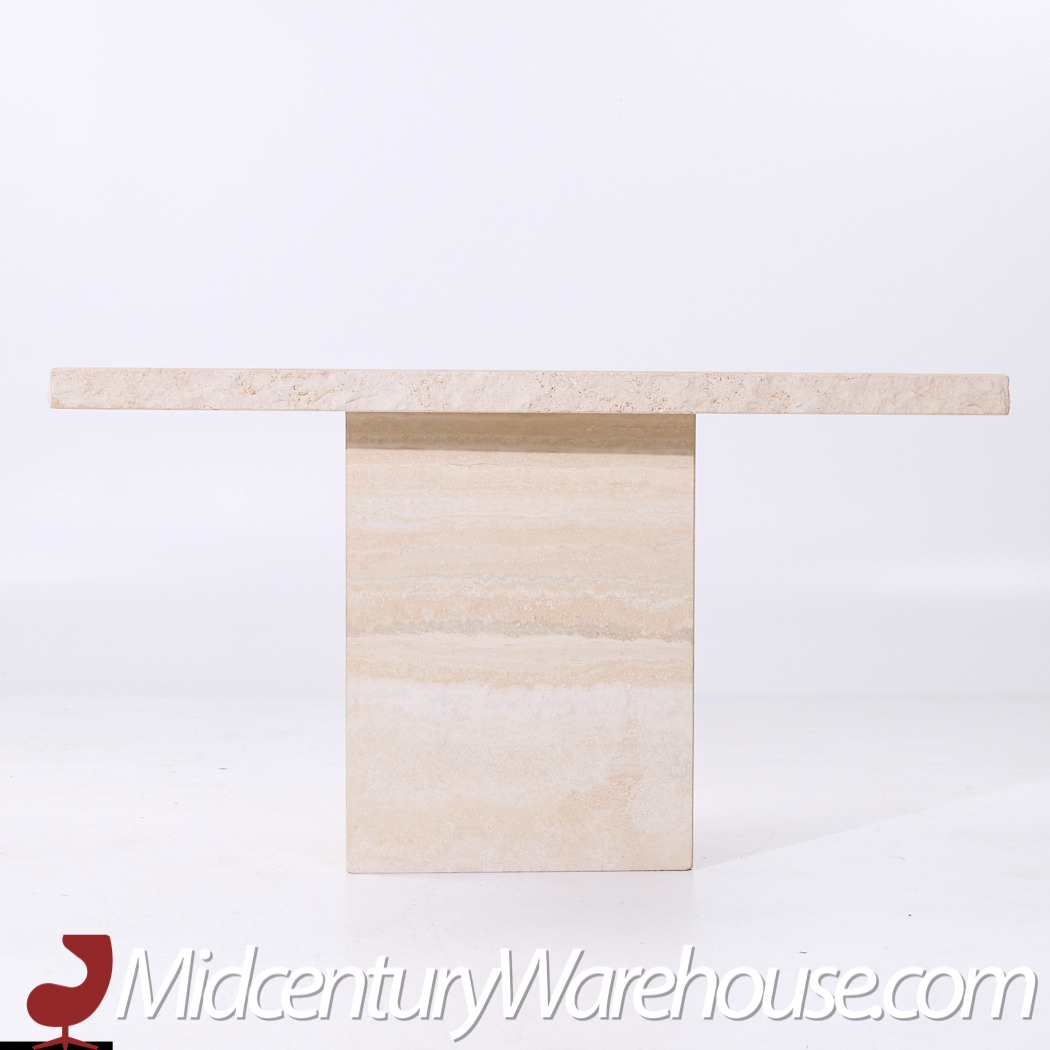 Ello Style Mid Century Travertine Console Table