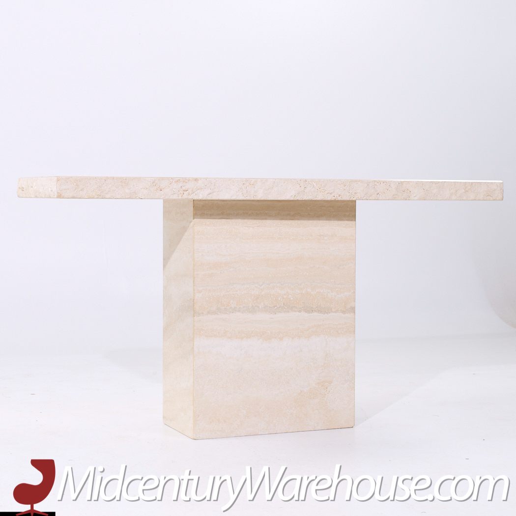 Ello Style Mid Century Travertine Console Table