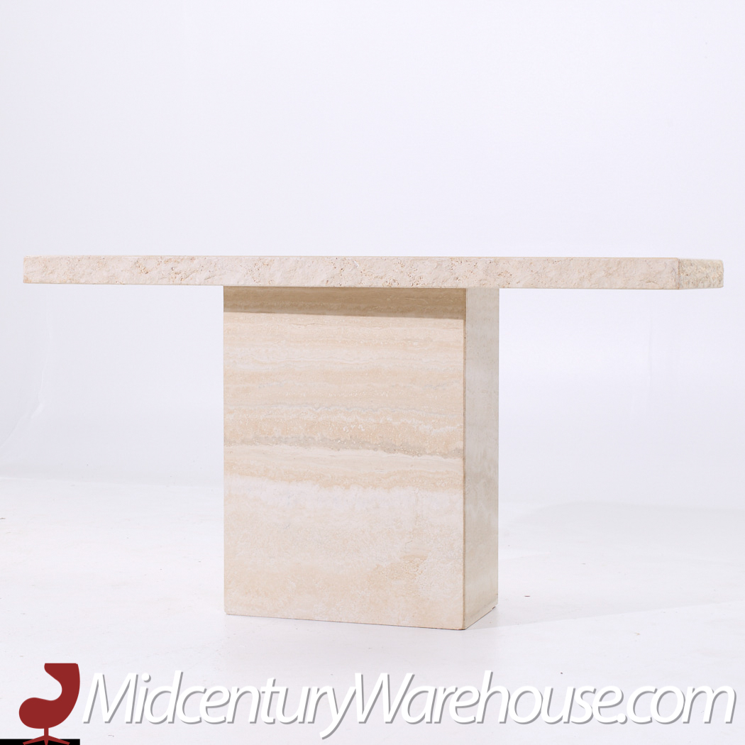 Ello Style Mid Century Travertine Console Table