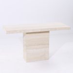 Ello Style Mid Century Travertine Console Table