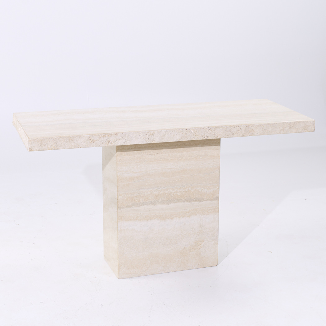 Ello Style Mid Century Travertine Console Table