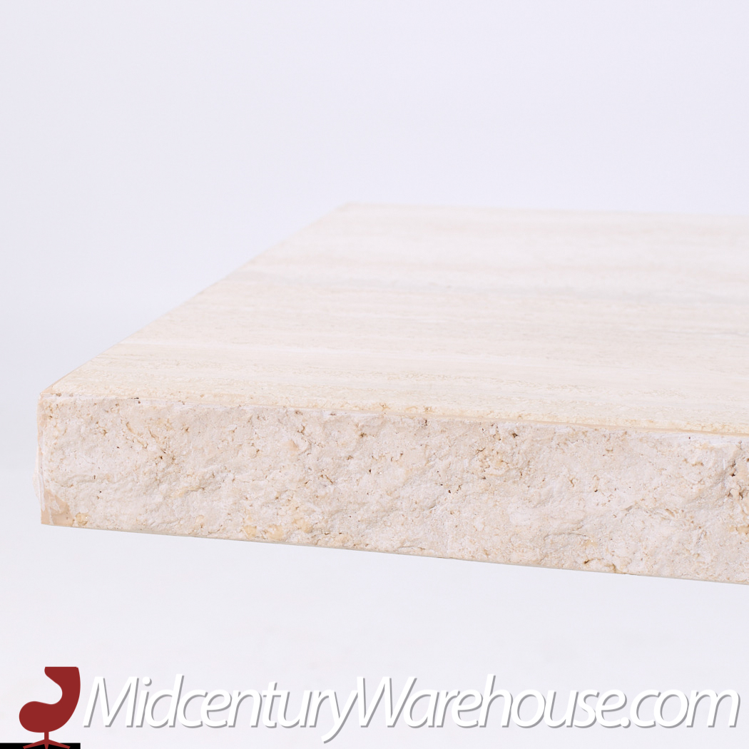 Ello Style Mid Century Travertine Console Table