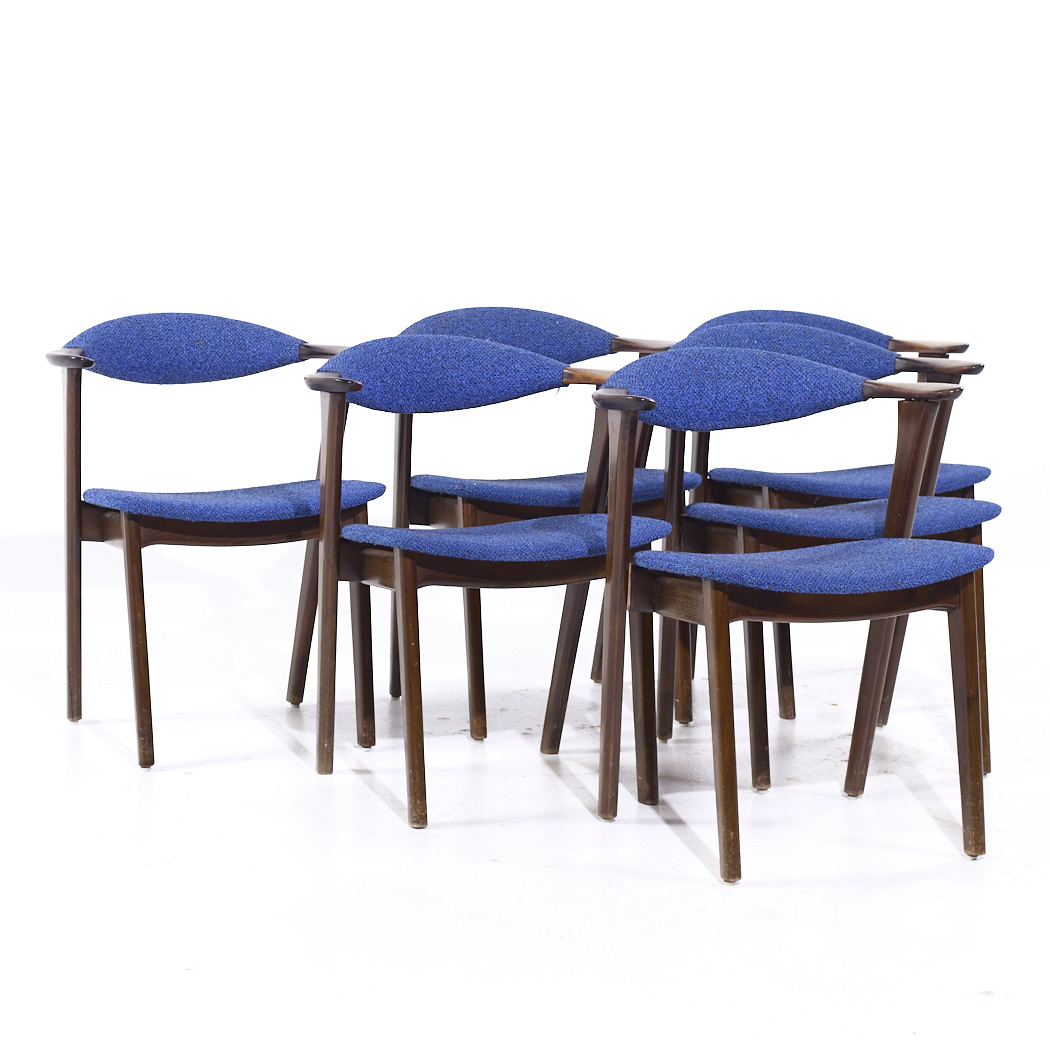 Erik Kirkegaard Model 49 Mid Century Danish Teak Chairs Dining Chairs - Set of 6