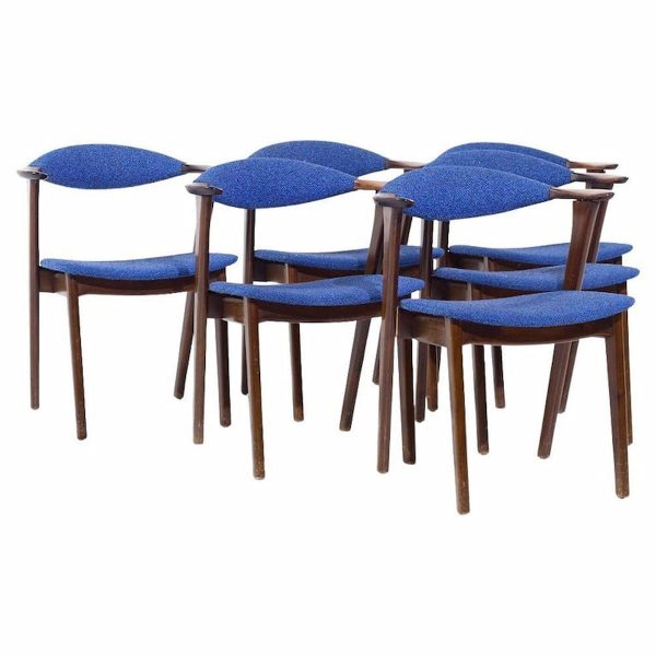 Erik Kirkegaard Model 49 Mid Century Danish Teak Chairs Dining Chairs - Set of 6