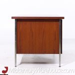 Florence Knoll Mid Century Walnut and Chrome Executive Desk