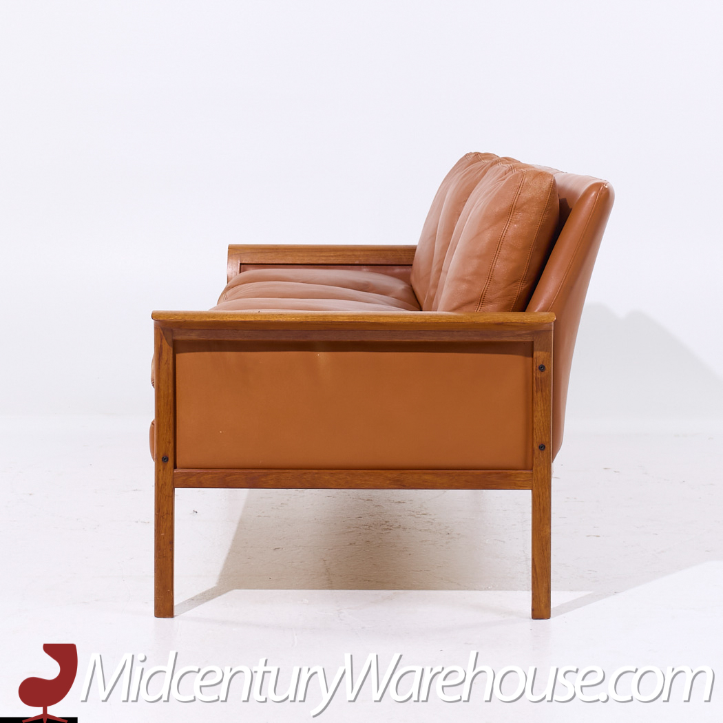 Fredrik Kayser Model-934 Mid Century Teak and Leather Sofa