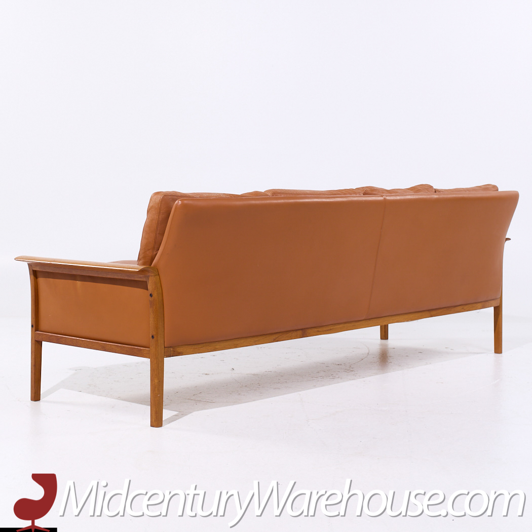 Fredrik Kayser Model-934 Mid Century Teak and Leather Sofa