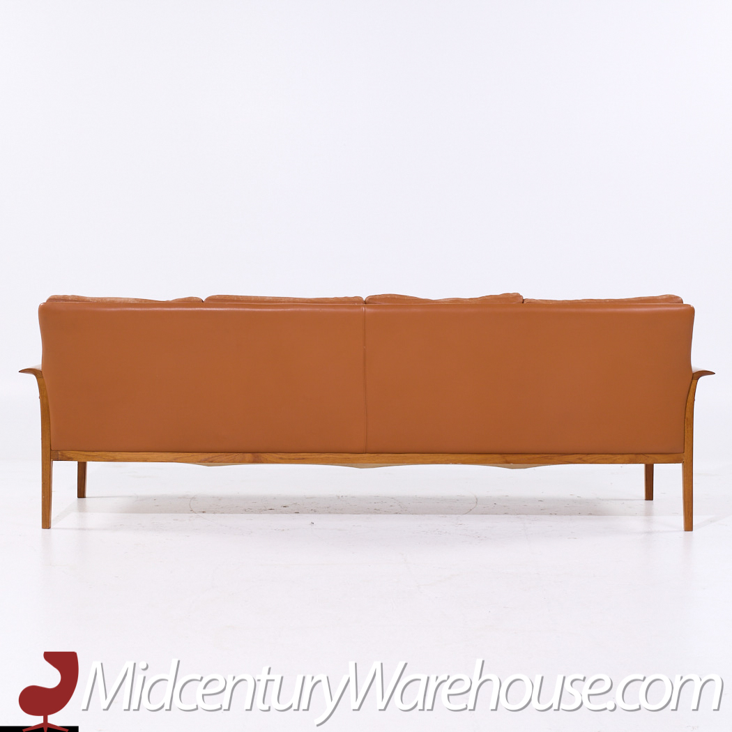 Fredrik Kayser Model-934 Mid Century Teak and Leather Sofa