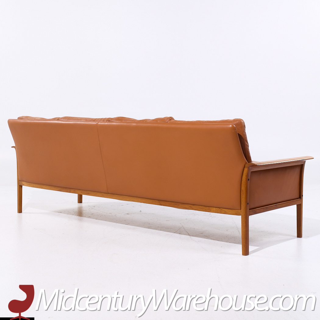 Fredrik Kayser Model-934 Mid Century Teak and Leather Sofa