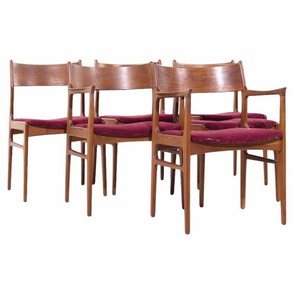 Funder-schmidt & Madsen Mid Century Danish Teak Dining Chairs - Set of 6