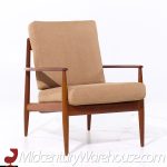 Grete Jalk for France and Son F118 Mid Century Danish Teak Lounge Chairs - Pair