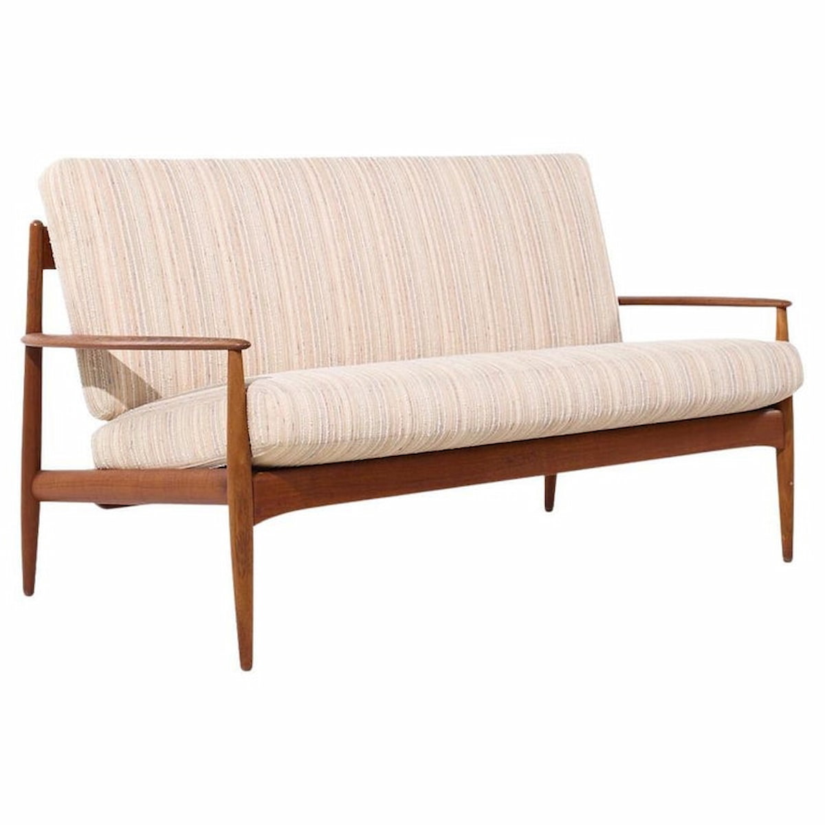 Grete Jalk for France and Son Mid Century Danish Teak Loveseat Sofa