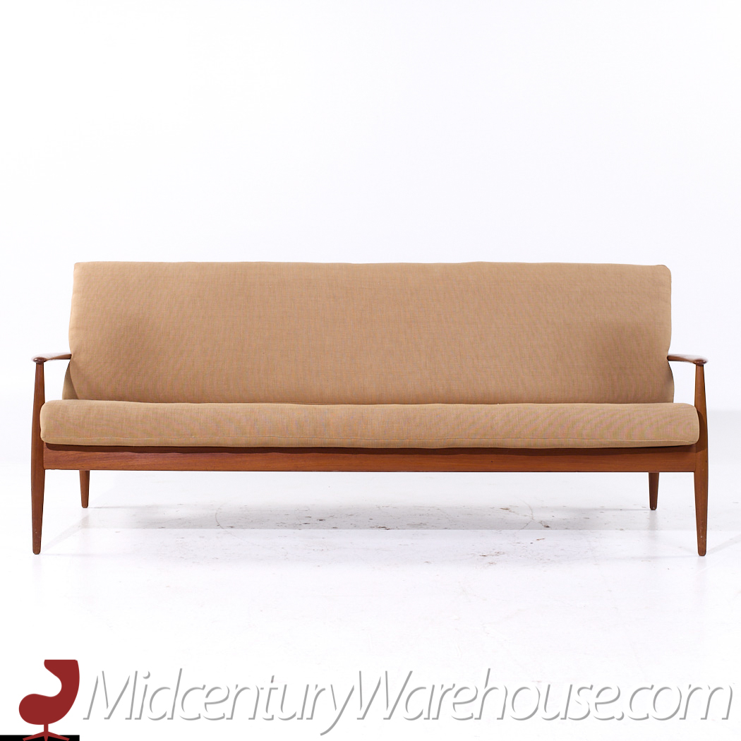 Grete Jalk for France and Son Mid Century Danish Teak Sofa