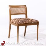 Harvey Probber Mid Century Bleached Mahogany and Cane Dining Chairs - Set of 6