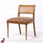 Harvey Probber Mid Century Bleached Mahogany and Cane Dining Chairs - Set of 6