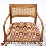 Harvey Probber Mid Century Bleached Mahogany and Cane Dining Chairs - Set of 6