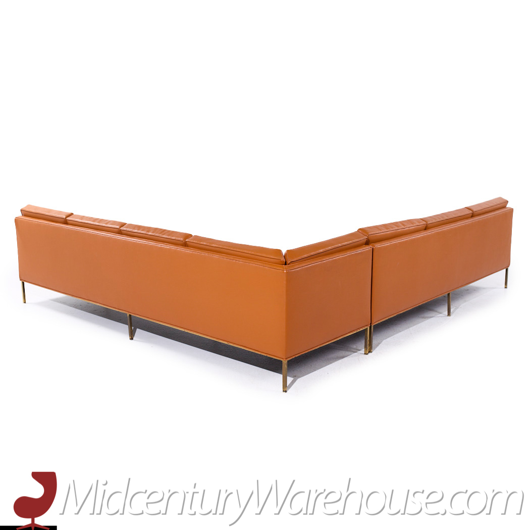 Harvey Probber Mid Century Brass Sectional Sofa