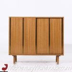 Harvey Probber Mid Century Brass and Mahogany Credenza