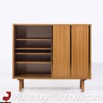 Harvey Probber Mid Century Brass and Mahogany Credenza