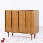 Harvey Probber Mid Century Brass and Mahogany Credenza